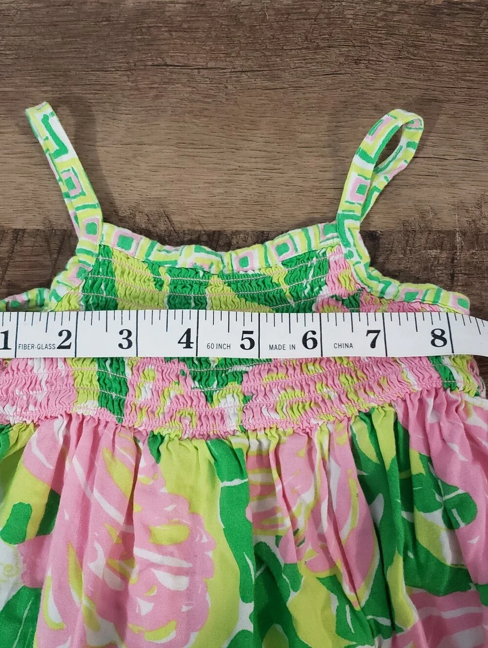 LILLY PULITZER TARGET Toddler Girls Pink Green Bright Tropical Sun Dress Size 2T